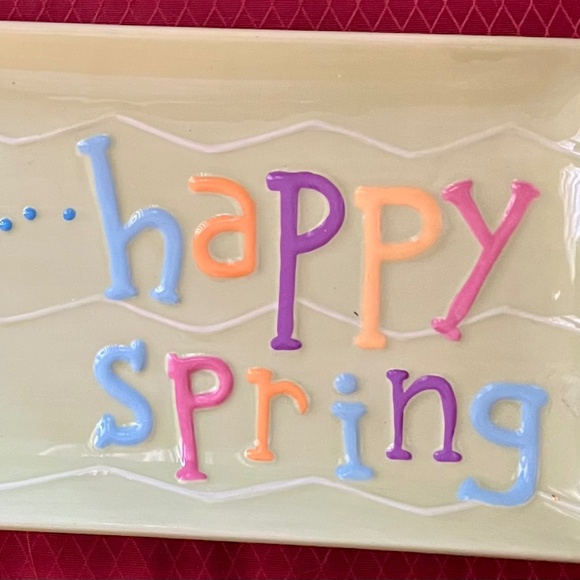 BLOSSOMS & BLOOMS EASTER CERAMIC TRAY (3) - Picture 1 of 5